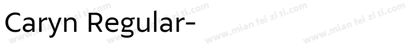 Caryn Regular字体转换